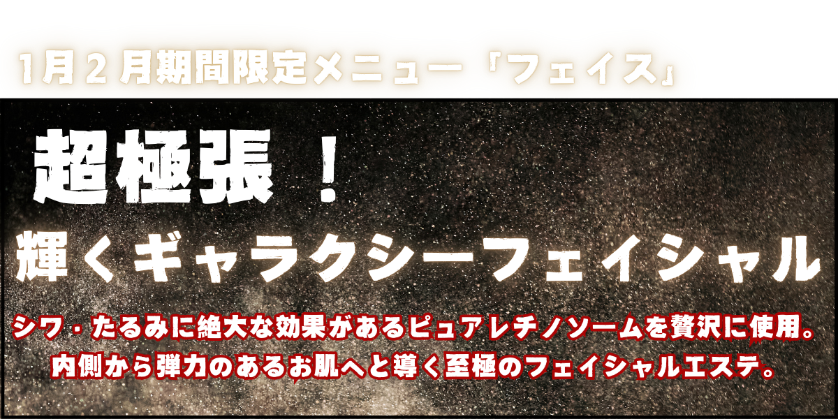 【1月2月限定フェイシャルメニュー】輝くギャラクシーフェイシャル